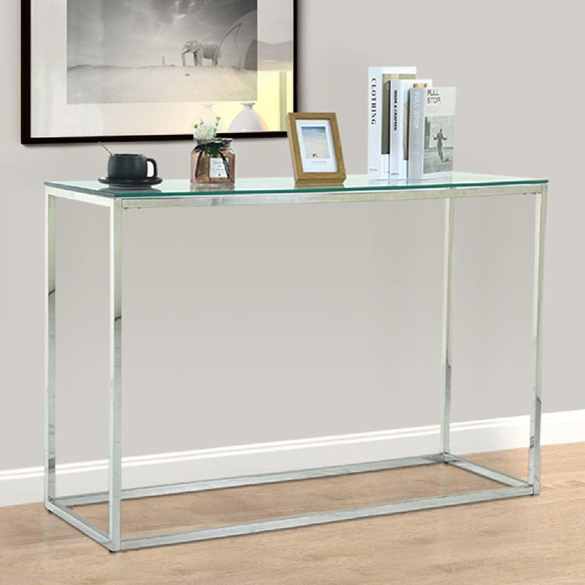 Modern Narrow Glass Console Table G904