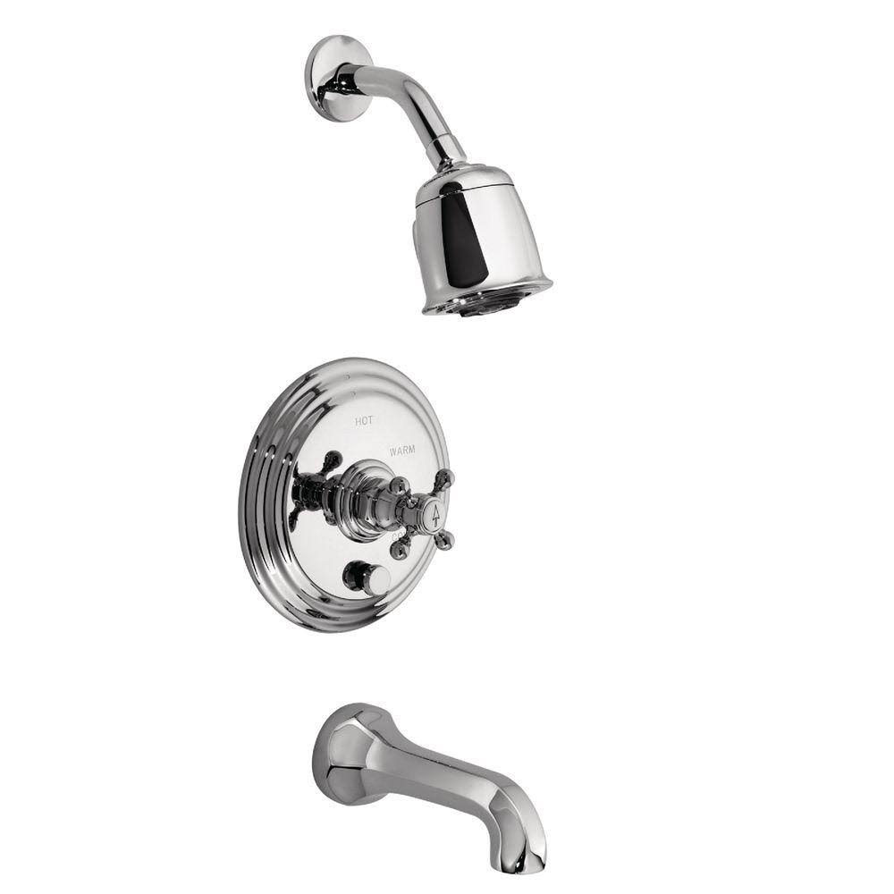 Polished Chrome Trim Balanced Pressure Tub/Shower Set C879454