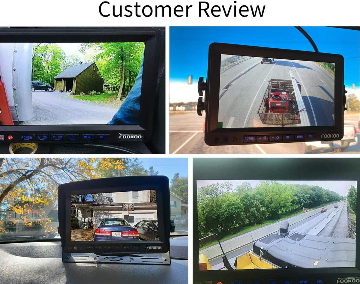 7'' 1080P HD Backup Camera System Kit IP69 Waterproof Rear View Camera S22438