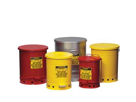 6 Gal Steel Oily Waste Can H985323