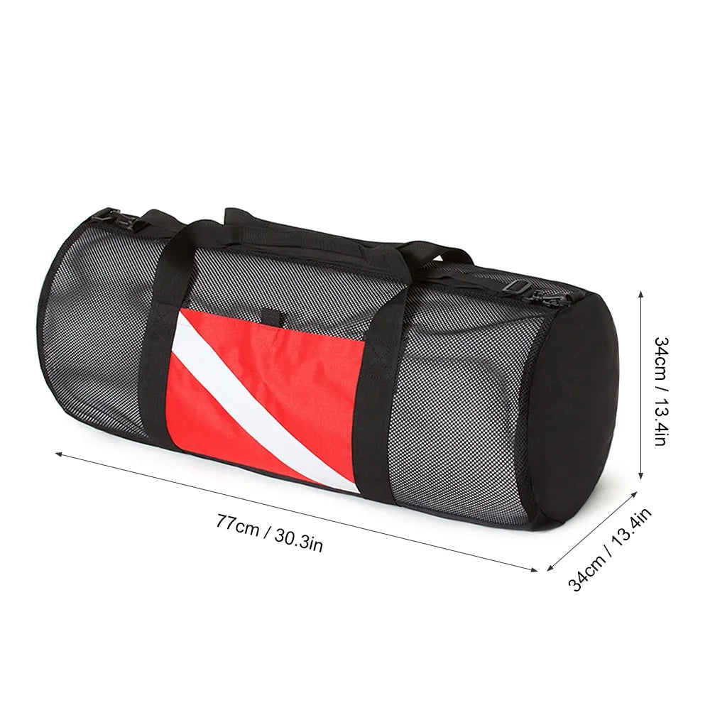 Mesh Duffel Gear Bag for Snorkel Fins Diving Surfing Gear Y447