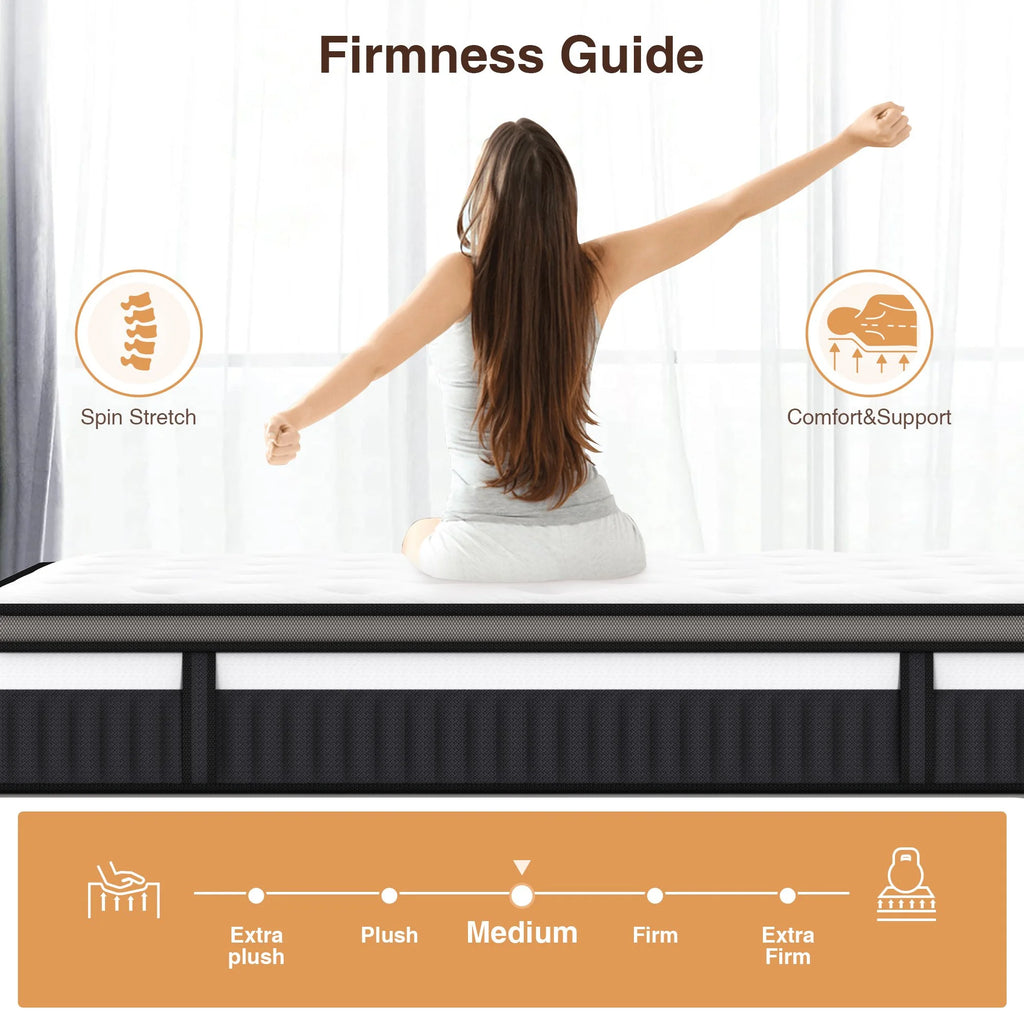 13 Inch Hybrid Innerspring Mattress with Memory Foam C721
