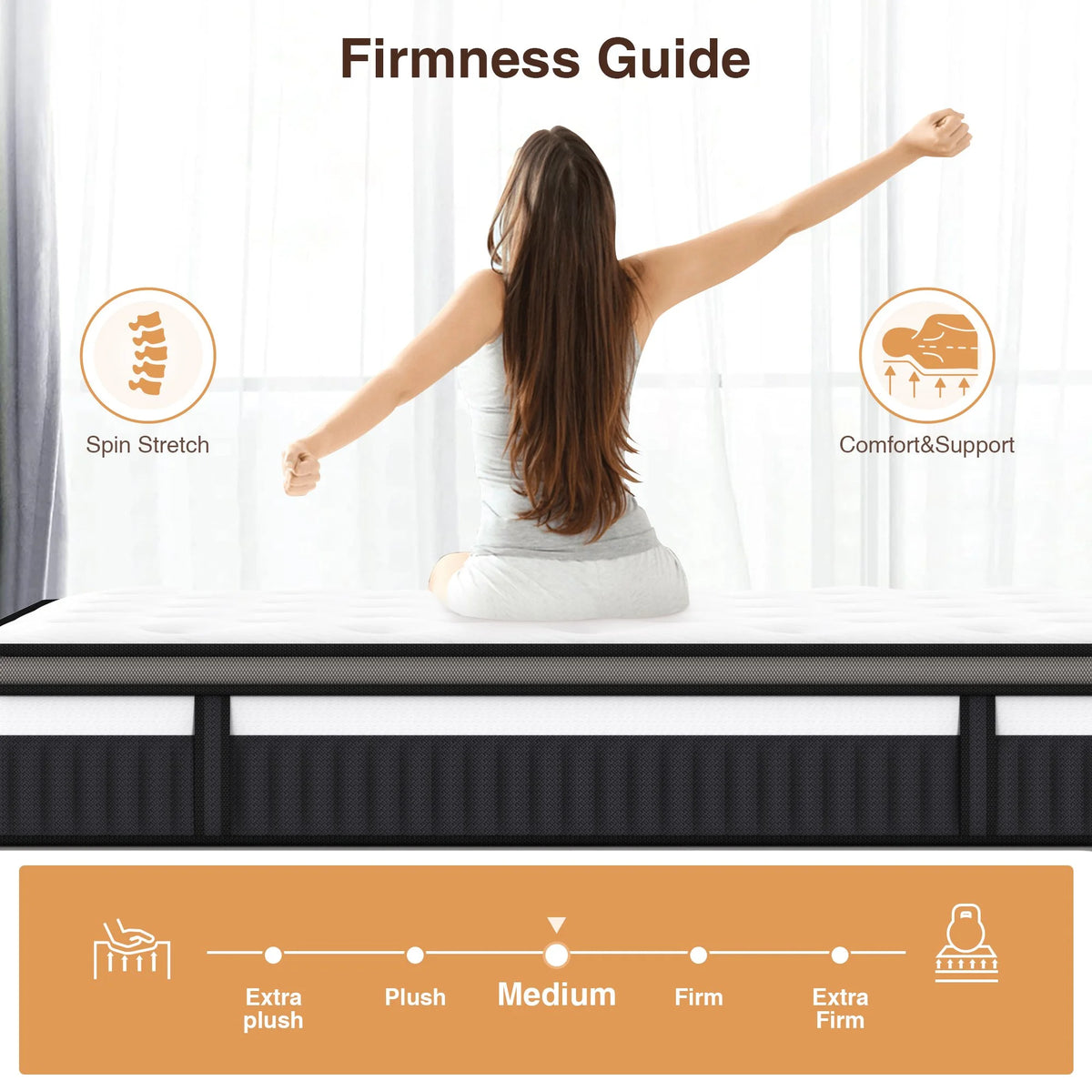 13 Inch Hybrid Innerspring Mattress with Memory Foam C721