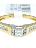 14k Yellow Gold Princess Cut Diamond Ring 0.38Ct O486393