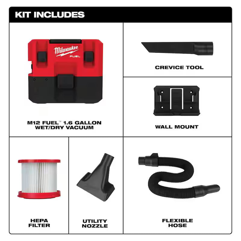 12-Volt Cordless Wet/Dry Vacuum with Drill and Impact Driver Kit R9077