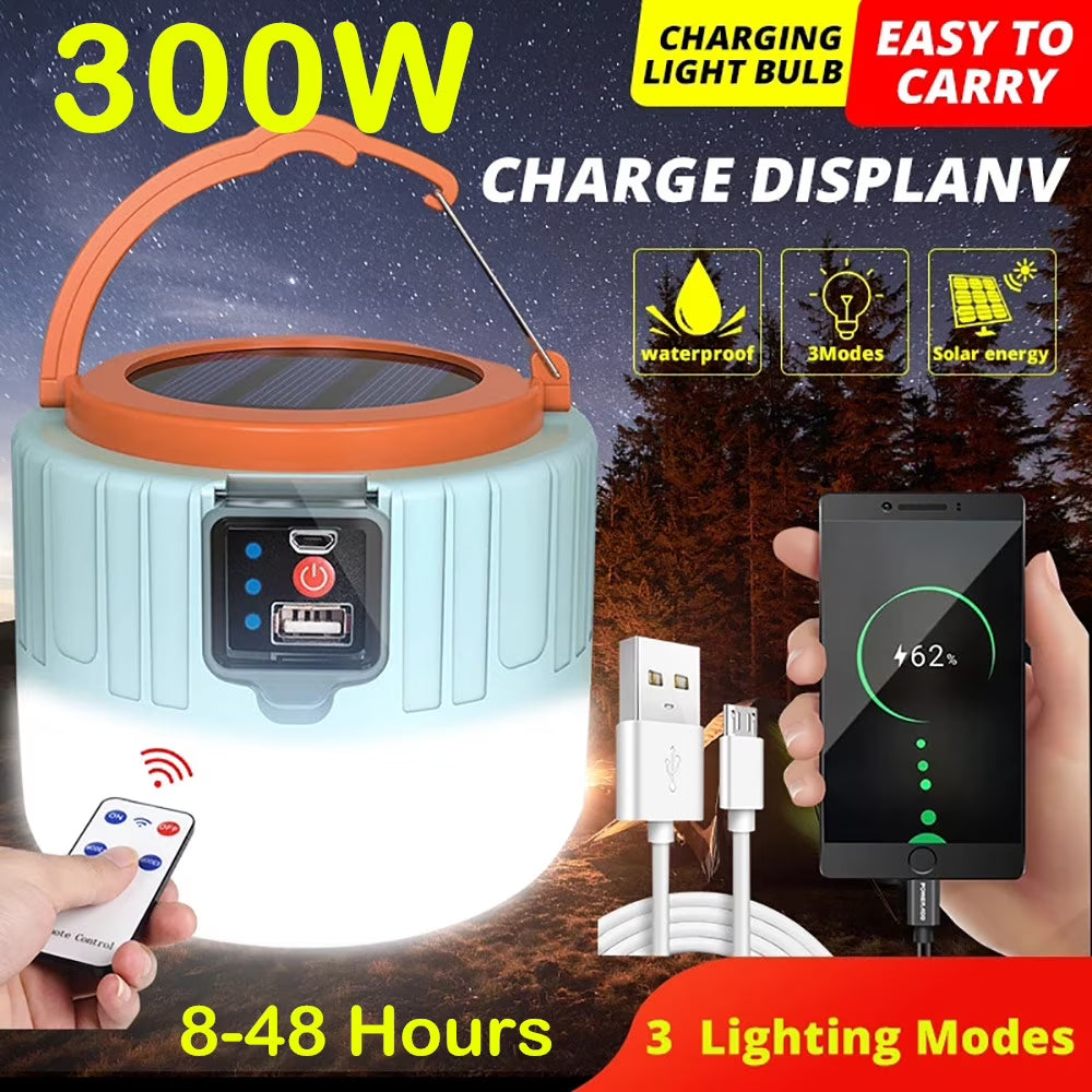 Solar Camping LED Lantern USB Rechargeable X3272