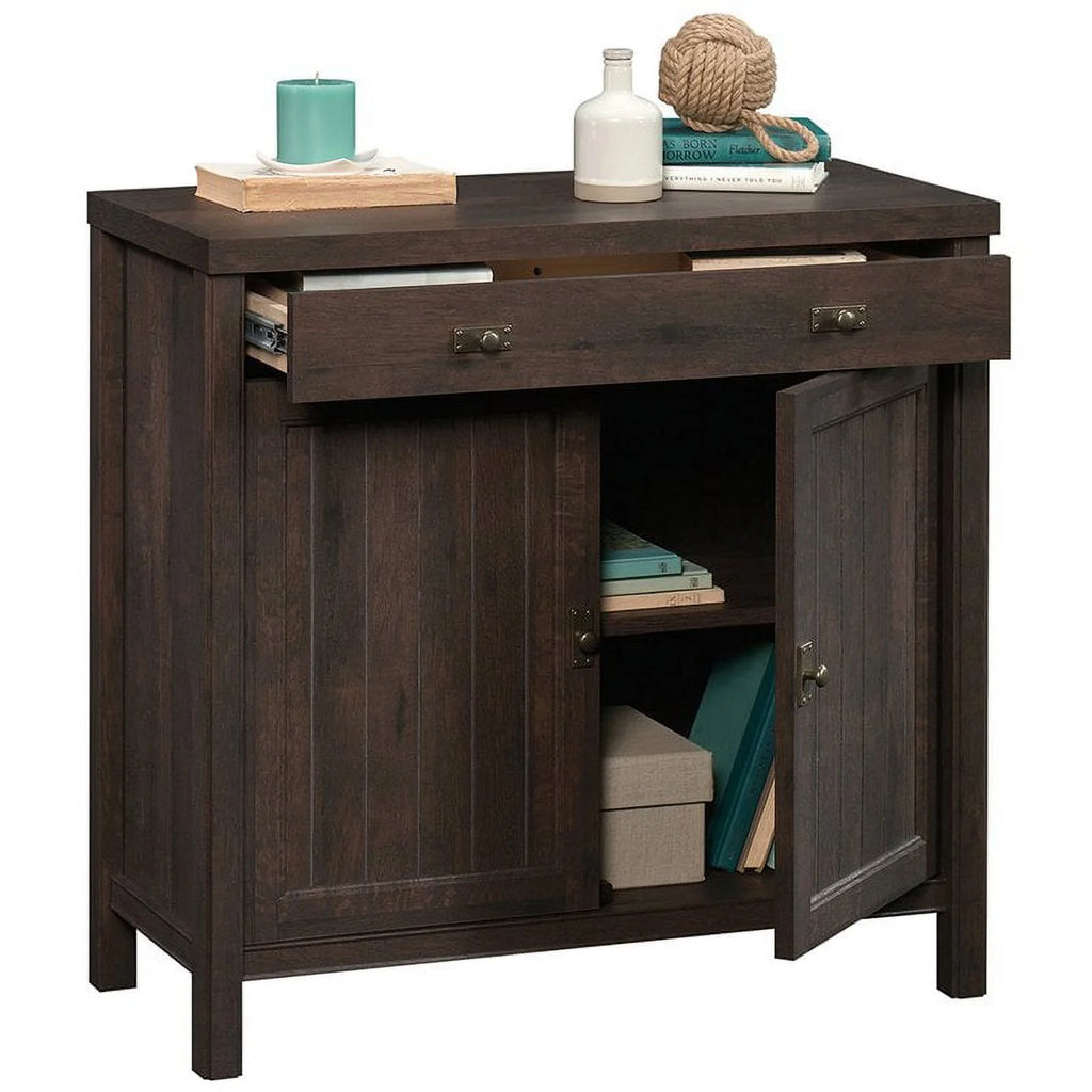 Mid-Century Wood Cabinet in Coffee Espresso Oak P8508