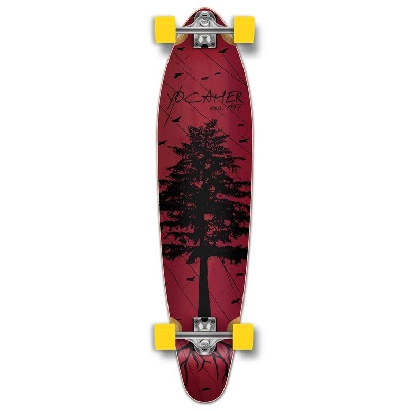 Red Kicktail Longboard Complete J611219