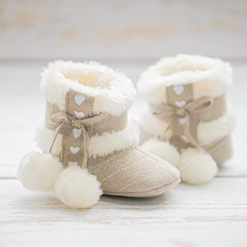 Infant Baby Plush Winter Snow Boots Ankle Side Zipper Soft Sole Boots Z46290