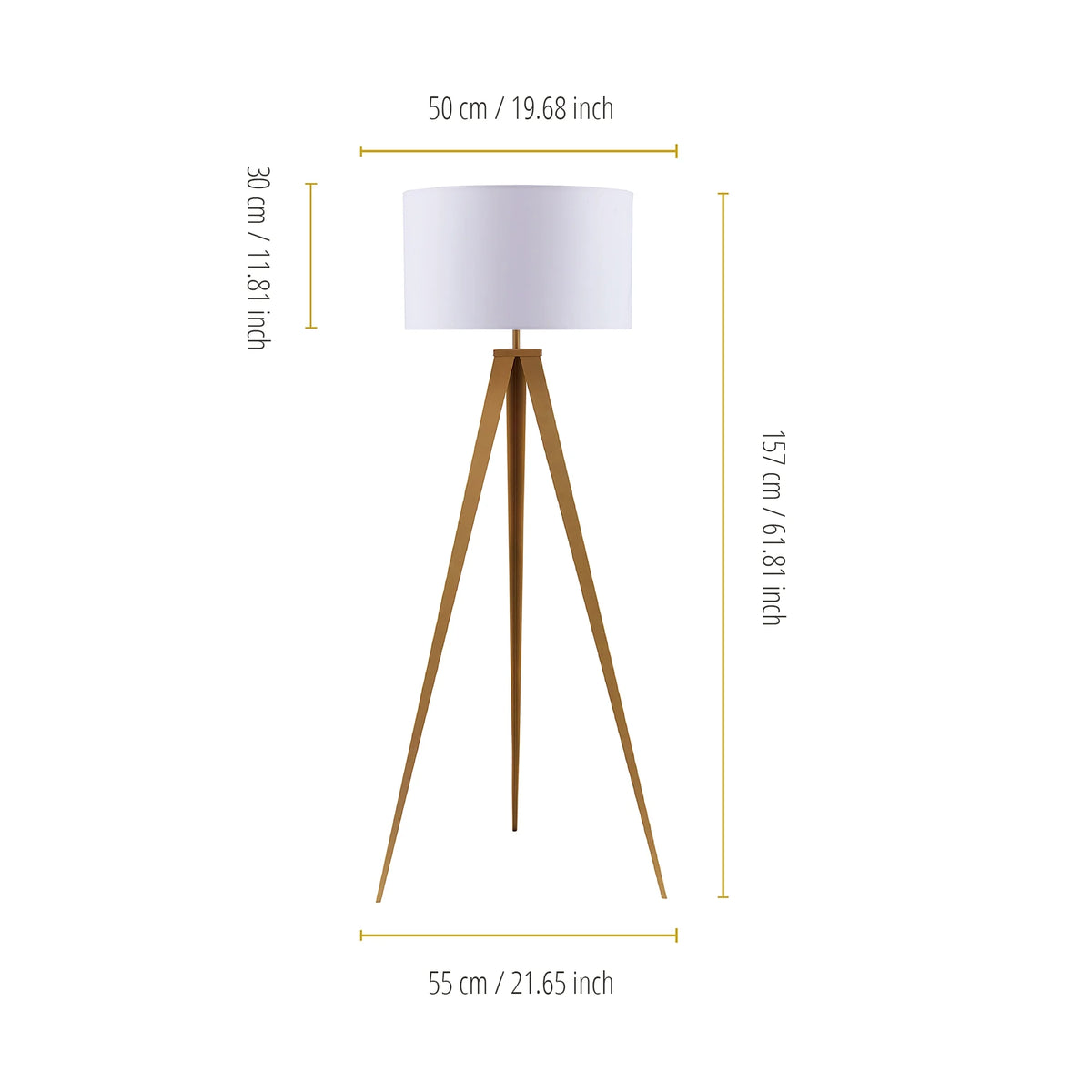 White Shade Tripod Floor Lamp H265088