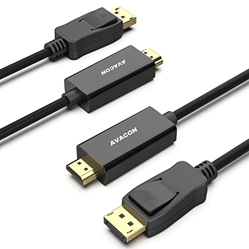 DisplayPort to HDMI 6 Feet Gold-Plated Cable Black U642