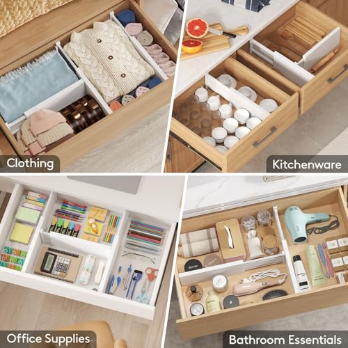 8 Pack 5" High Adjustable Drawer Dividers W7727