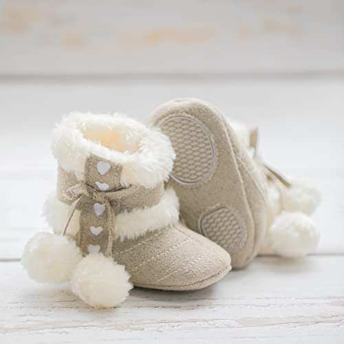 Infant Baby Plush Winter Snow Boots Ankle Side Zipper Soft Sole Boots Z46290