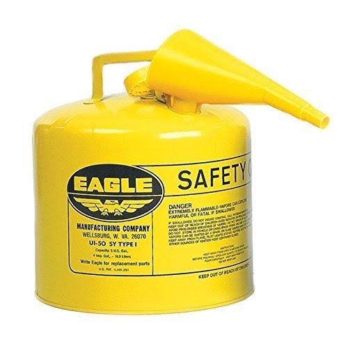 Yellow Type 1 Safety 5 Gallon Fuel Can C5377