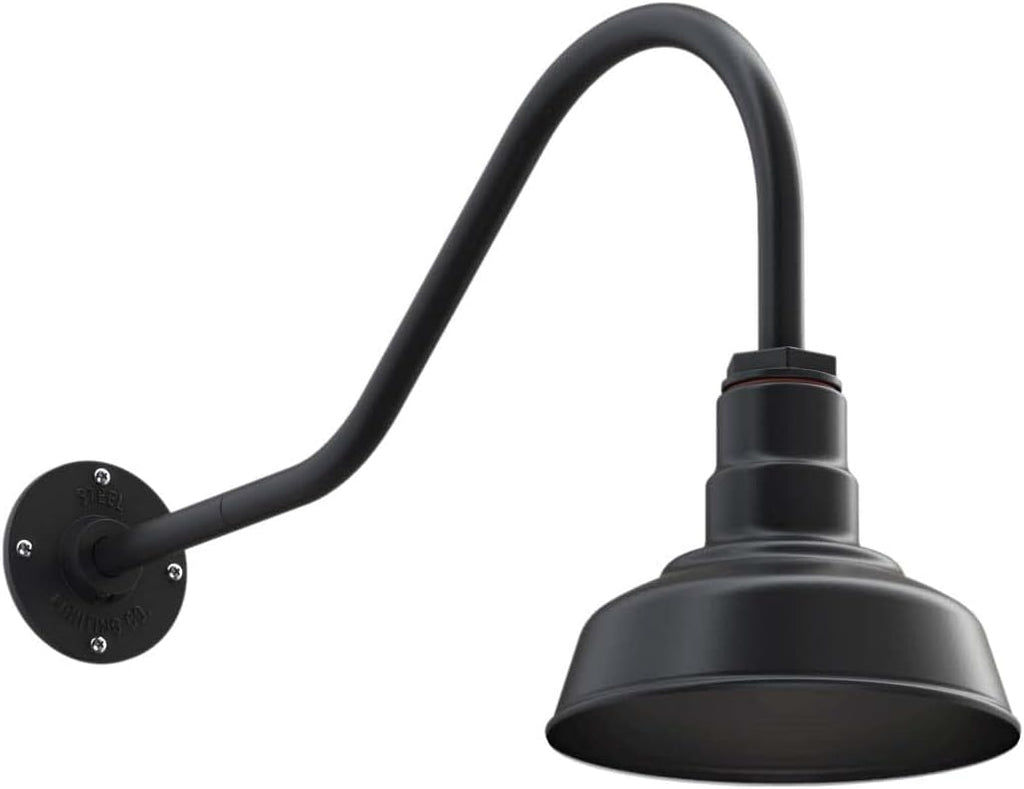 Green 8 inch Dome Outdoor Wall Mounted Barn Light B589