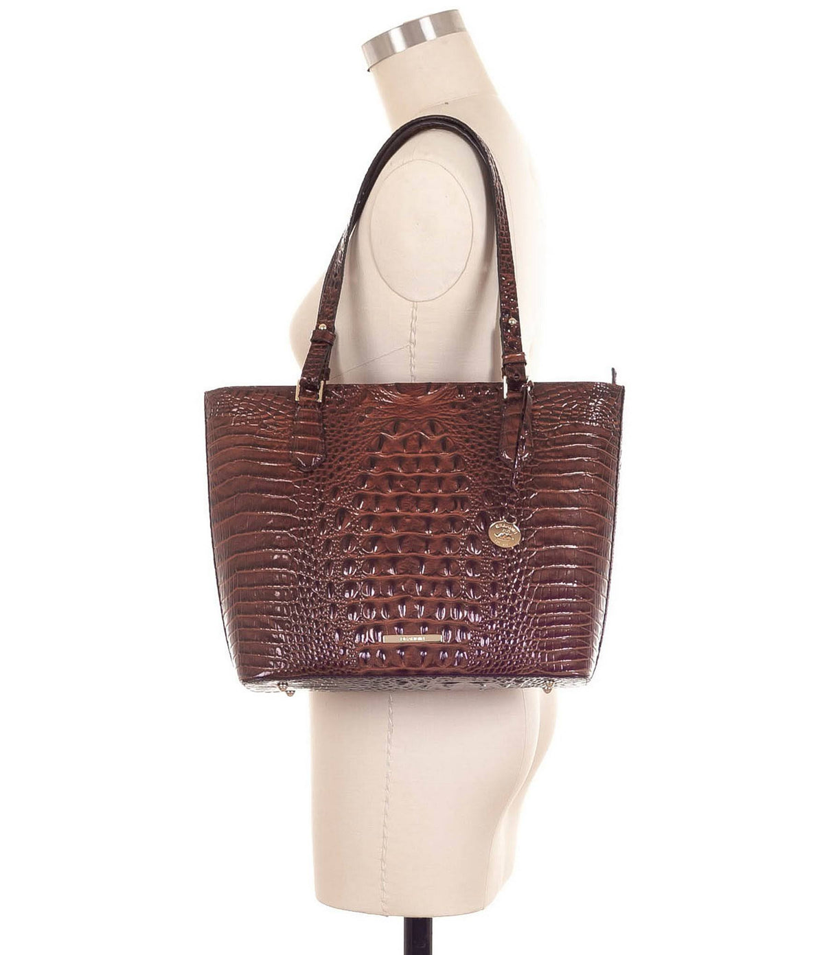 Medium Misha Embossed - Pecan/Gold J1055