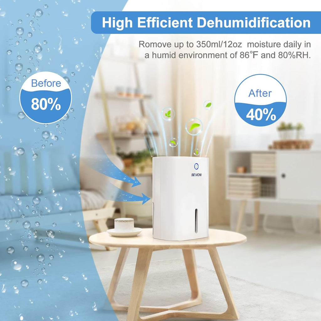 Portable Compact 27oz Mini Dehumidifier Pack of 2 O9894