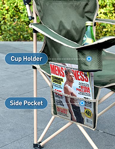 Folding Camping Chair with Canopy and Cup Holder U5776