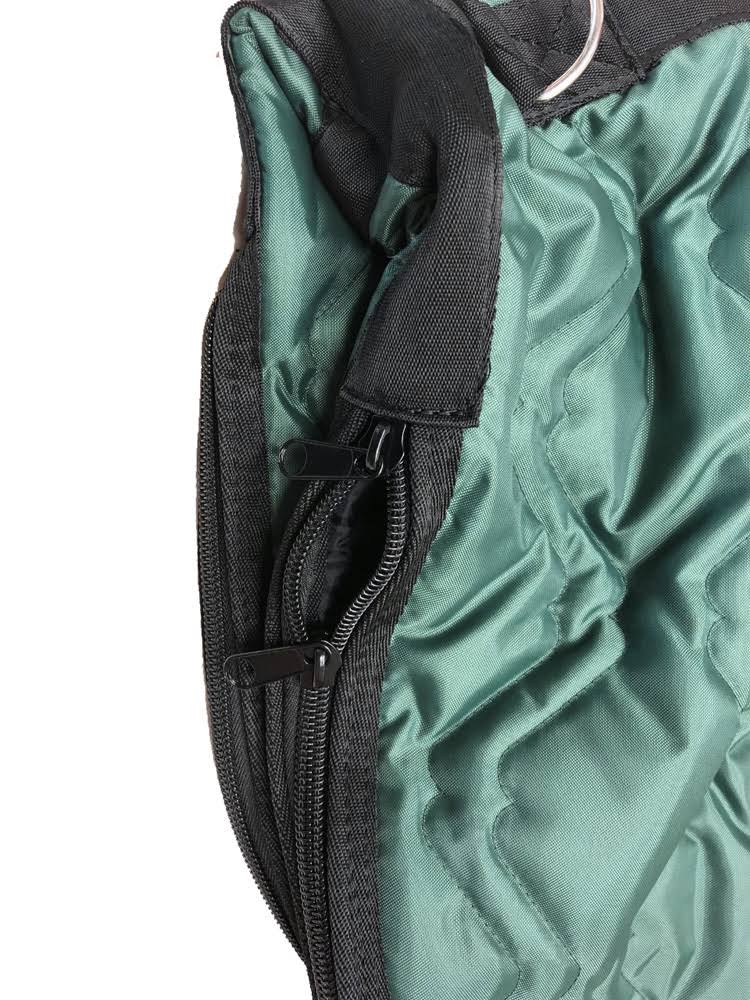 Large Green Poly Fill Saddle Carrier Bag N101