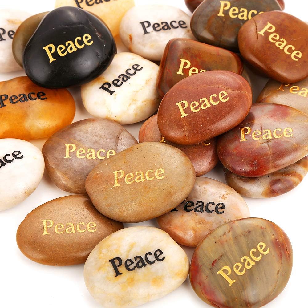 50 PCS Engraved Stones, 2"-3" Each R895592