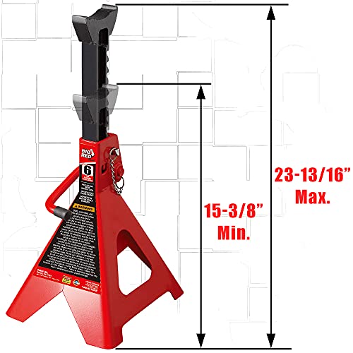 3 Ton (6,000 lb) Capacity Steel Jack Stands, 1 Pair V7200