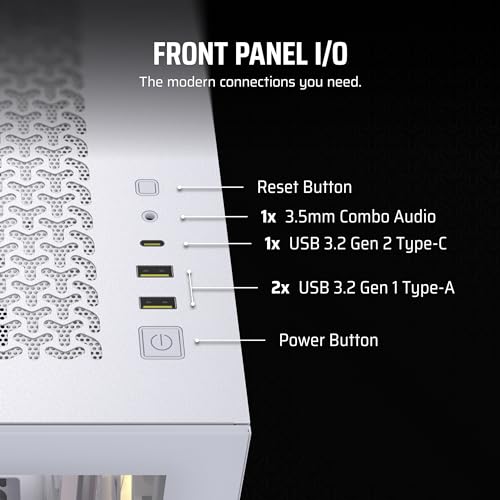 Black Mid-Tower ATX PC Case with Tempered Glass E445