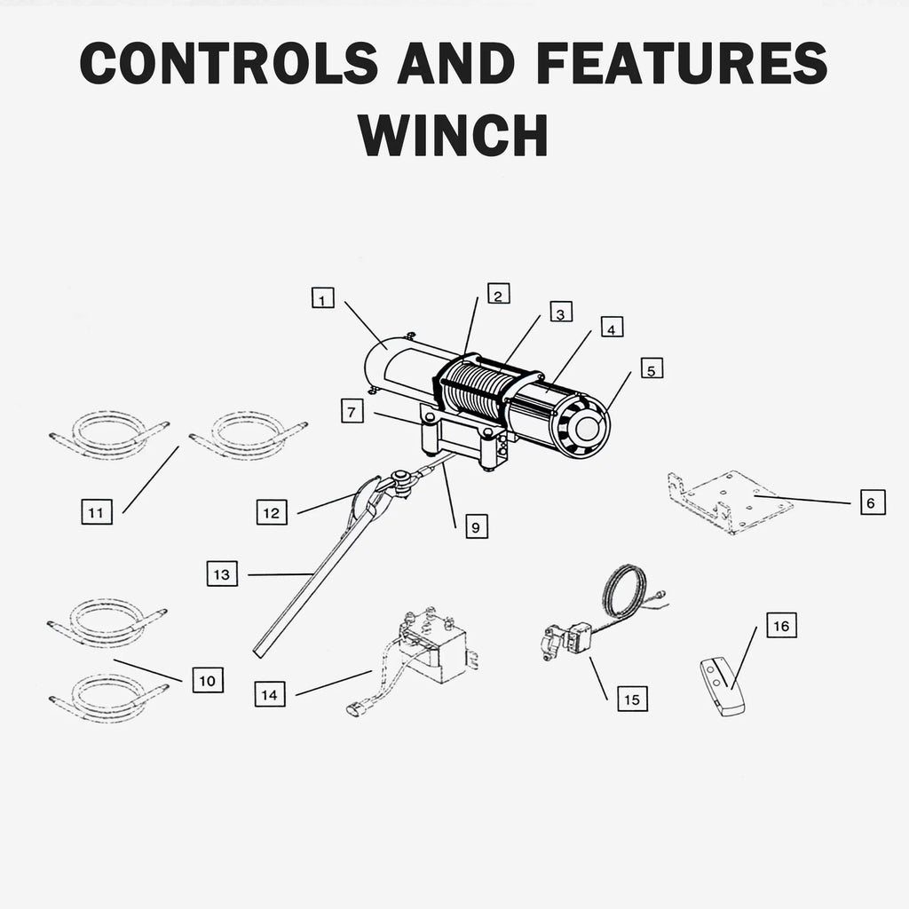 4500 LBS 12V DC Electric Winch with 15m Synthetic Rope M90312