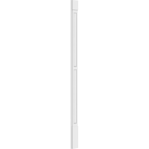 PVC Two Equal Raised Panel Pilaster with Capital and Base (Pair) S913