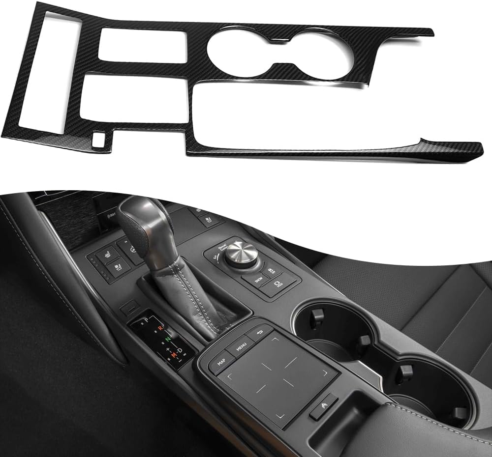 Real Carbon Fiber Gear Shift Trim Panel Cover Y8230
