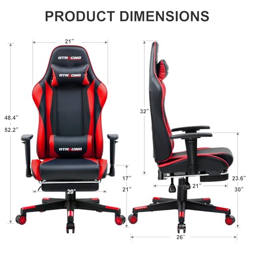 Blue Gaming Chair with Footrest R555876