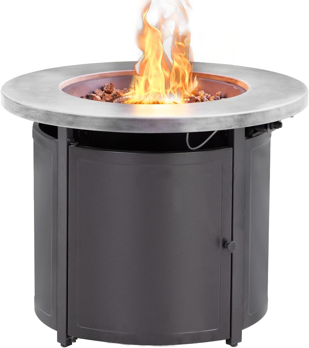 28 Inch 40000BTU Gas Propane Fire Pit Table with Fire Beads T9850