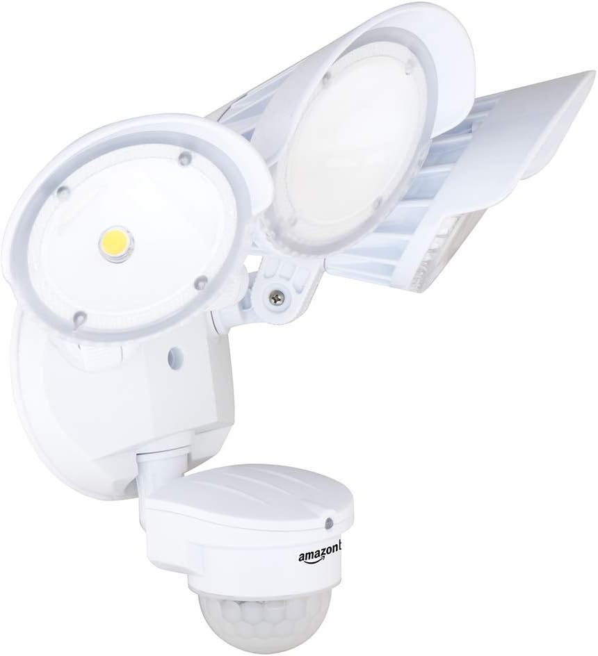 60W Waterproof LED Outdoor Motion Sensor Security Light with 3 Adjustable Heads, White T8486