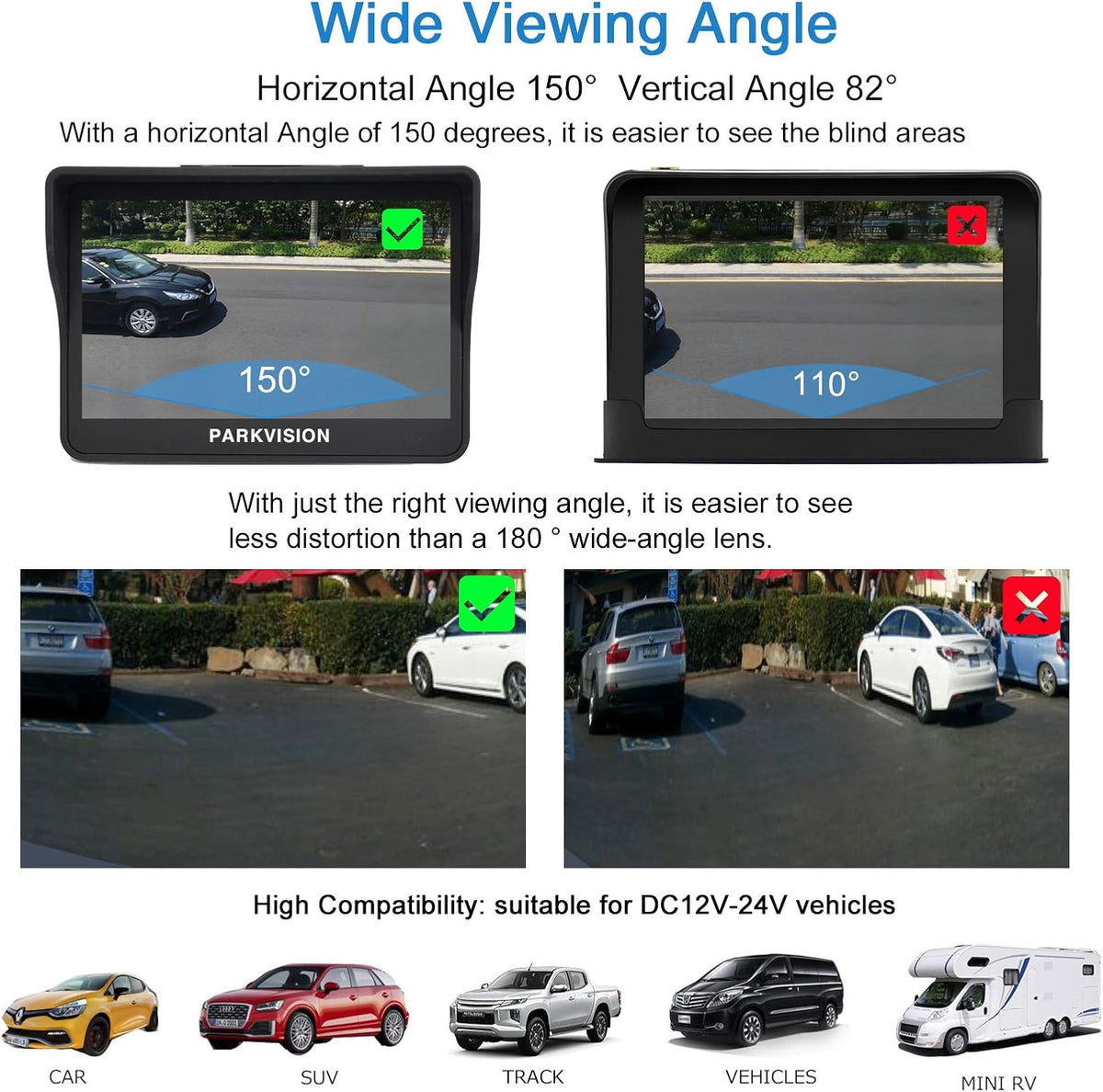 Digital Wireless Backup Camera Kit with 4.3'' HD Monitor IP68 Waterproof I771