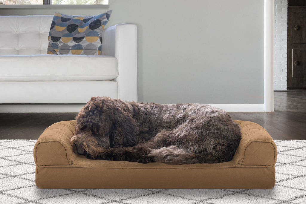 Quilted Cooling Gel Foam Sofa Dog Bed F339