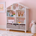 White Kids Dollhouse Bookcase P536306