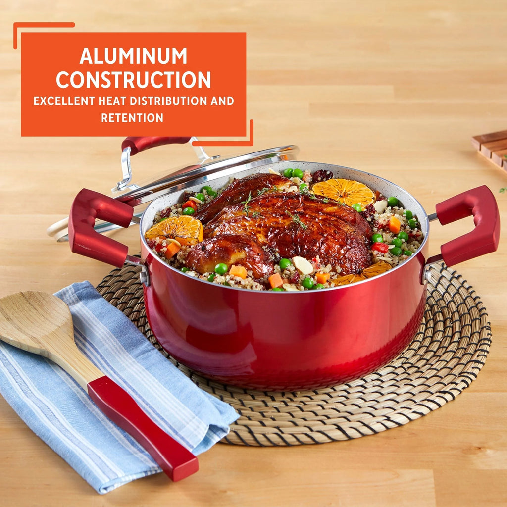 Red 4.9Qt Dutch Oven with Glass Lid S417565