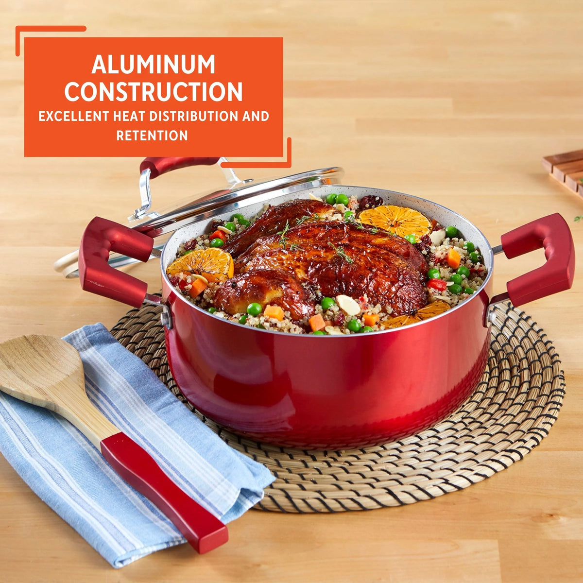Red 4.9Qt Dutch Oven with Glass Lid S417565