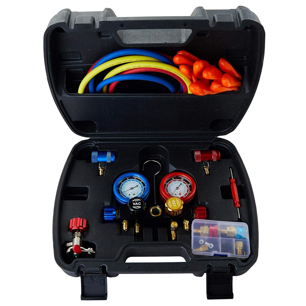 R1234YF R134A 4 Valve Manifold Gauge Set Pack of 2 D500667