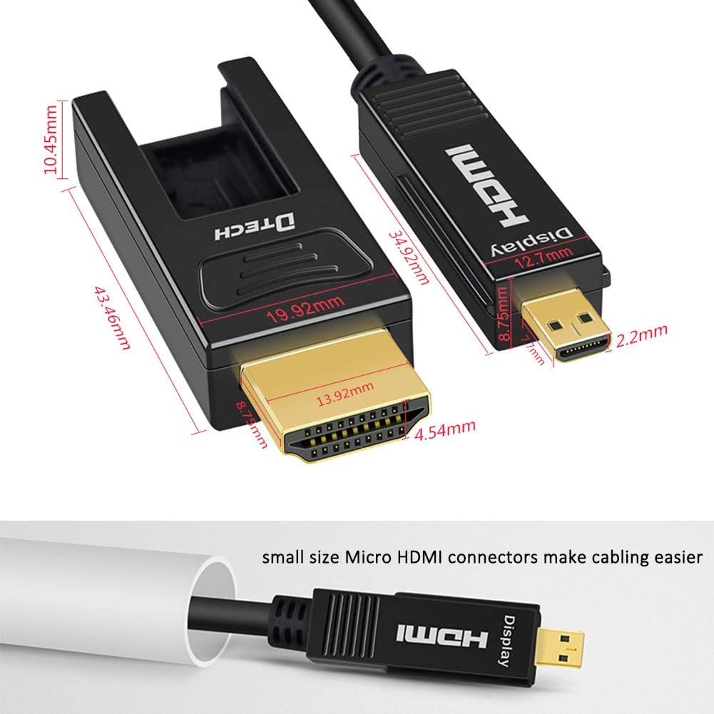 Fiber Optic HDMI Cable 50 Feet 4K 60Hz High Speed T76713