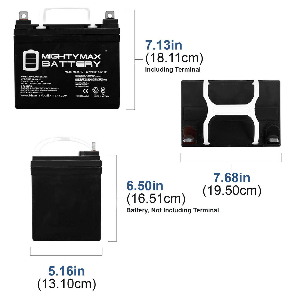12V 35Ah Wheelchair Battery 2 Pack Z9515