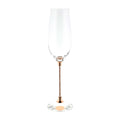 Set of 2 Rhinestone Crystal Stem Toasting Flutes in Gift Box U608801