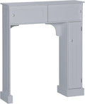 Gray Freestanding Over The Toilet Bathroom Cabinet with Adjustable Shelves L20555