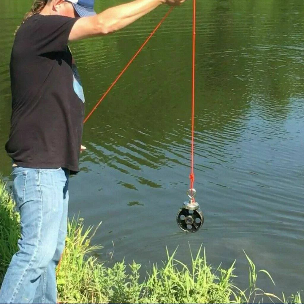 Fishing Magnet Kit 350LBS - 1300LBS Upto 1300 lbs Pull Force Strong Neodymium + Rope + Carabiner (500 LBS) T5139
