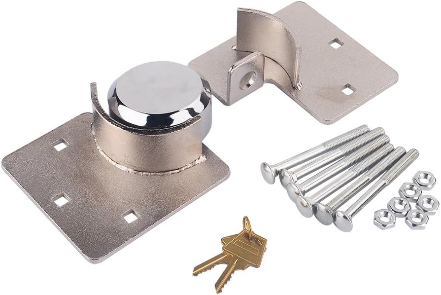 Van Door Lock Hasp Padlock Set Heavy Duty Steel Pack of 2 K6213