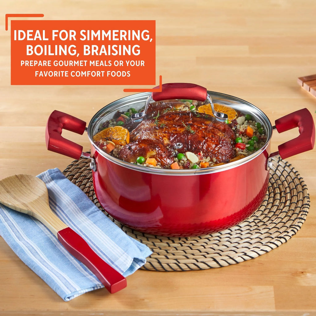 Red 4.9Qt Dutch Oven with Glass Lid S417565