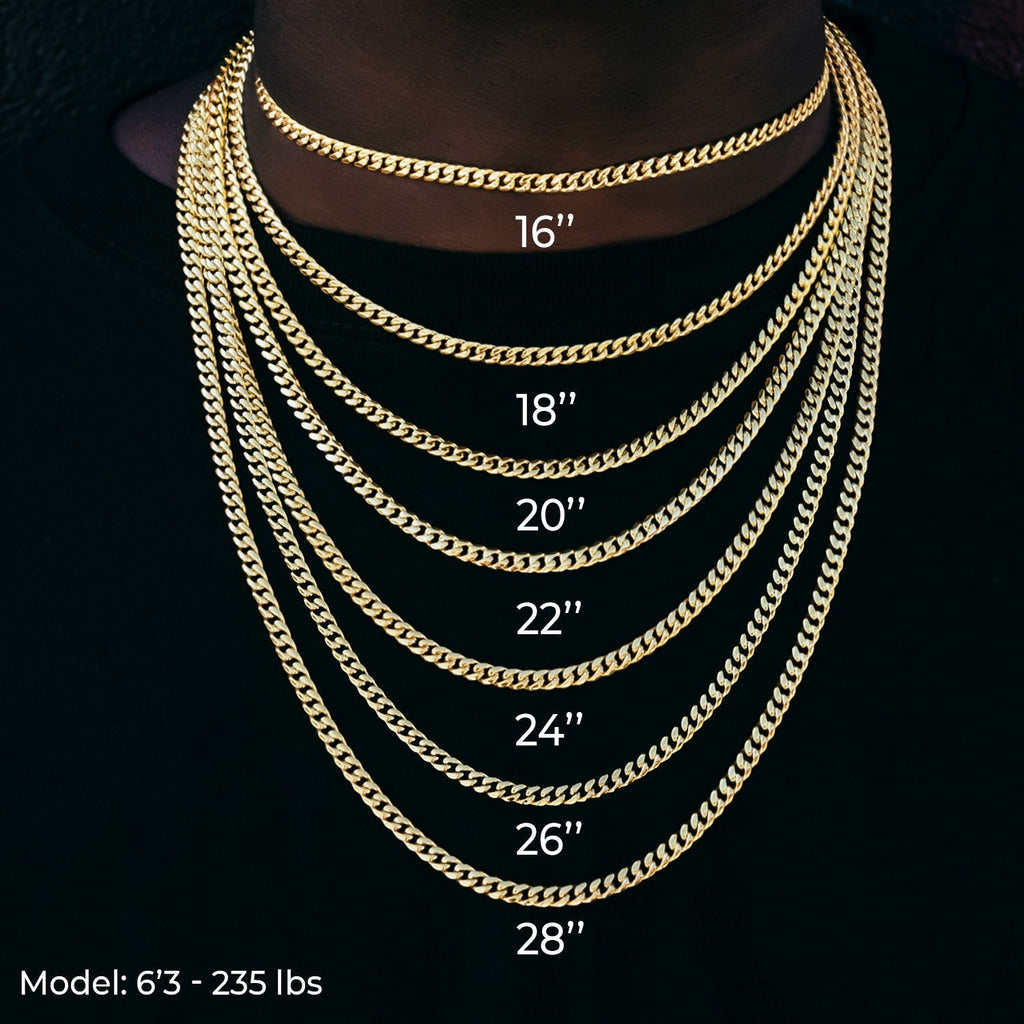 Black Diamond Tennis Chain in Black - 5mm