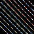 3MM Diamond Colored Tennis Chains in White Gold- All Colors