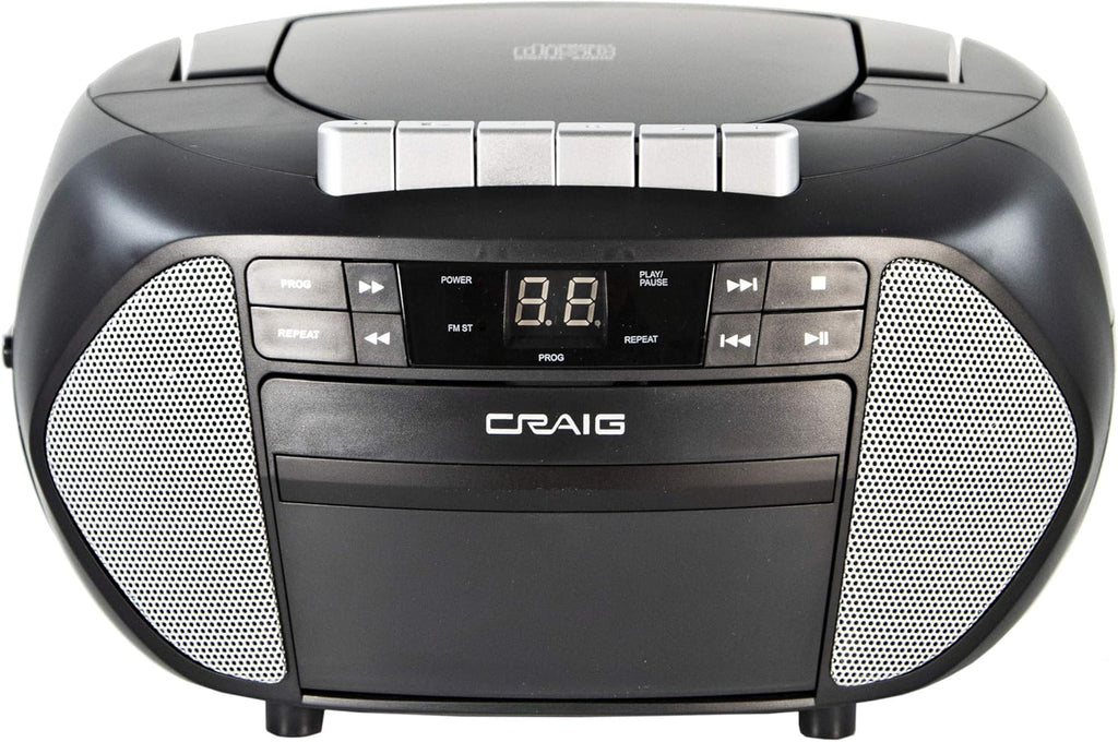 CD Boombox with AM/FM Stereo Radio and Cassette Player Recorder, Pack of 2 Y390