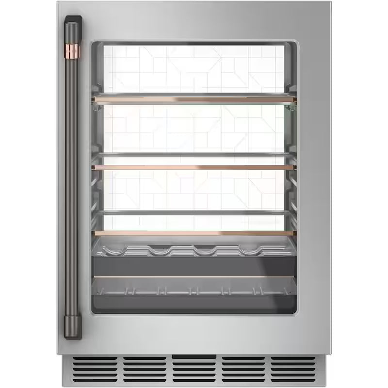 24 in. 14-Bottle Wine and 126-Can Beverage Cooler in Stainless Steel Z7668