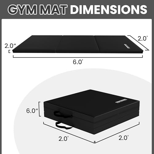 2" Thick Folding Exercise Mat with Carrying Handles O6969